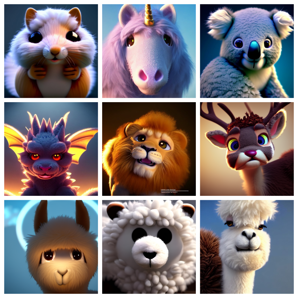 Cute Creatures Collage