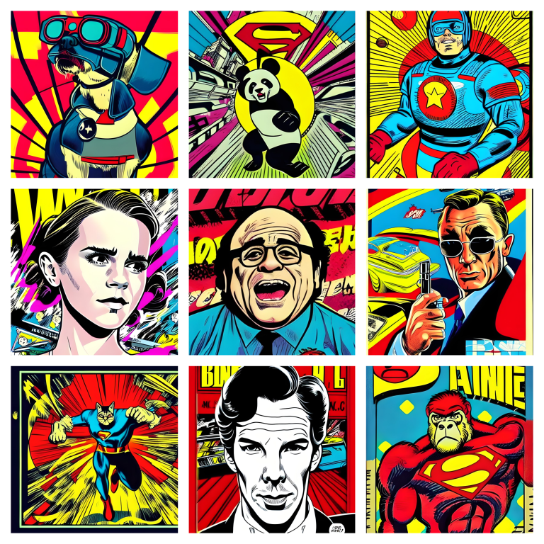 Comic Art Collage