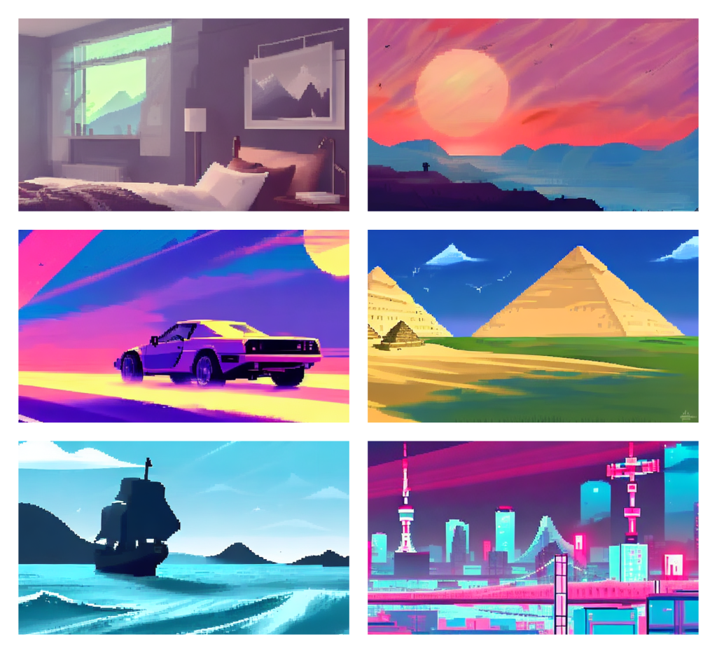 Pixel Landscapes Collage